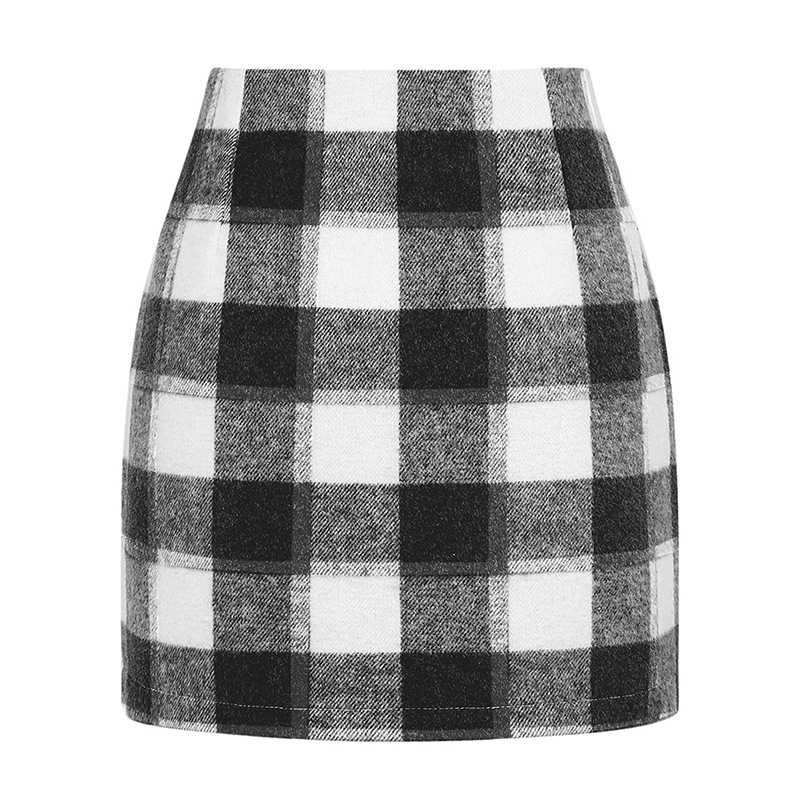 Plaid High Waist Mini Skirt
