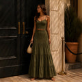 Solid Slim Cami A Line Skirt Set