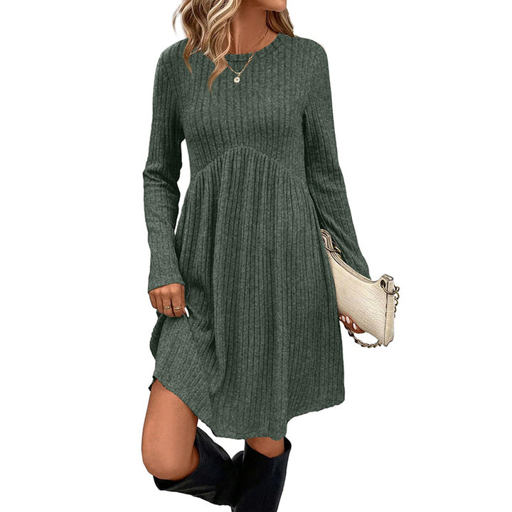 Fall Winter Round Neck Knit Dress
