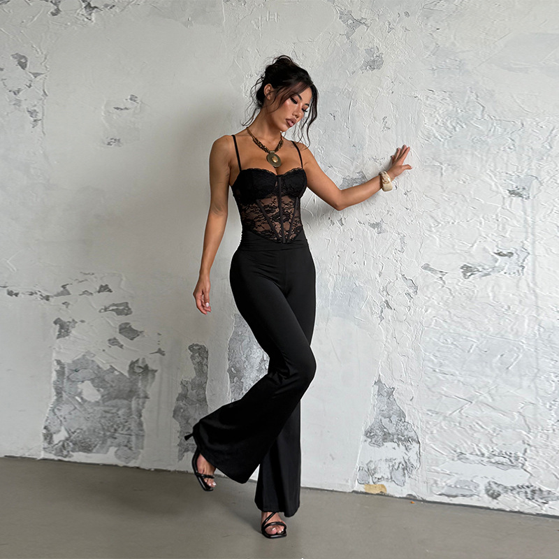 Lace camisole jumpsuit