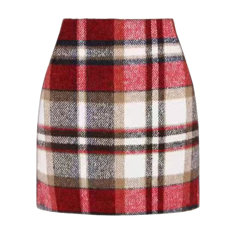 Plaid High Waist Mini Skirt
