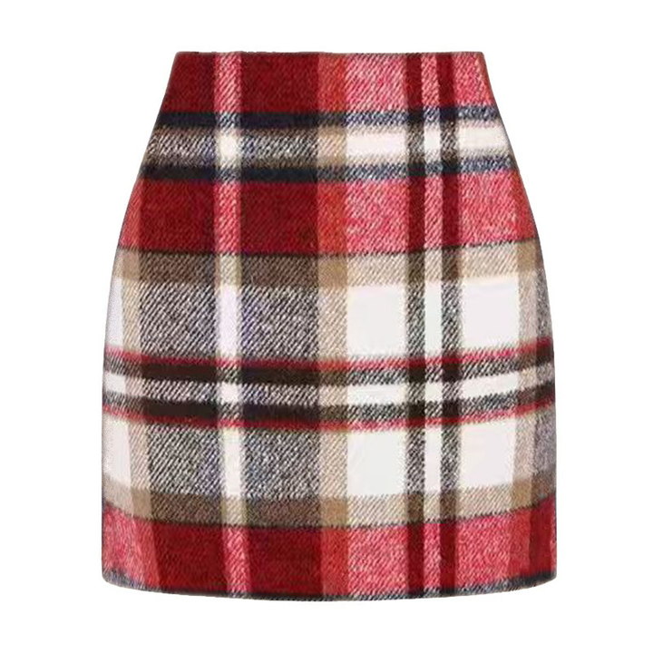 Plaid High Waist Mini Skirt
