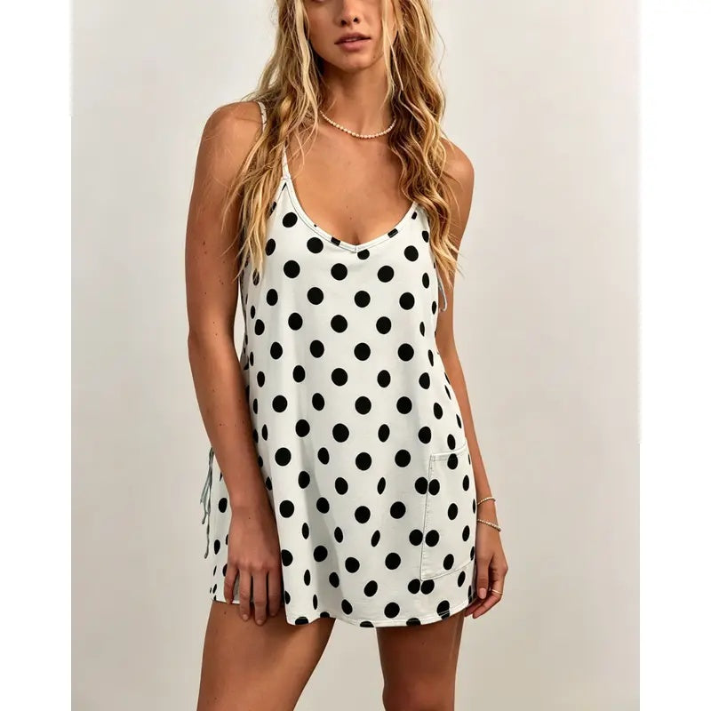 Polka Dot Tennis Dress with Shorts