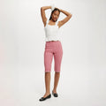 Checked Wide Leg Capri Pants Women