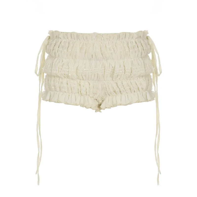 Boho Ruffle Tie Shorts