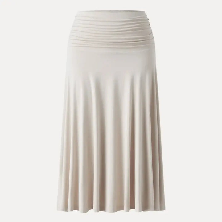 Ruched Low Waist Fishtail Midi Skirt