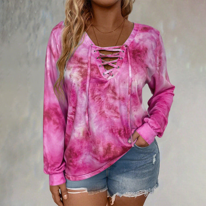 Tie Dye Casual Long Sleeve Top