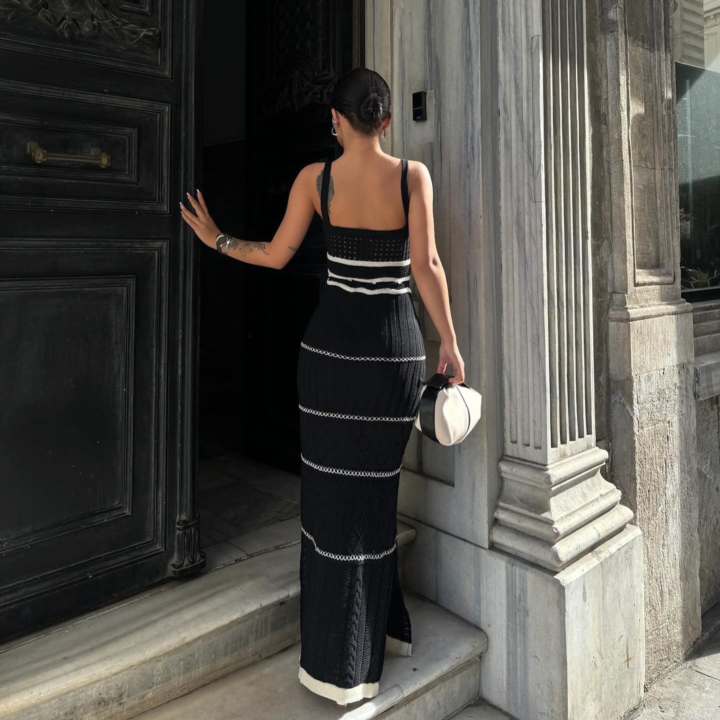 Sexy Spaghetti Strap Fishtail Midi Dress
