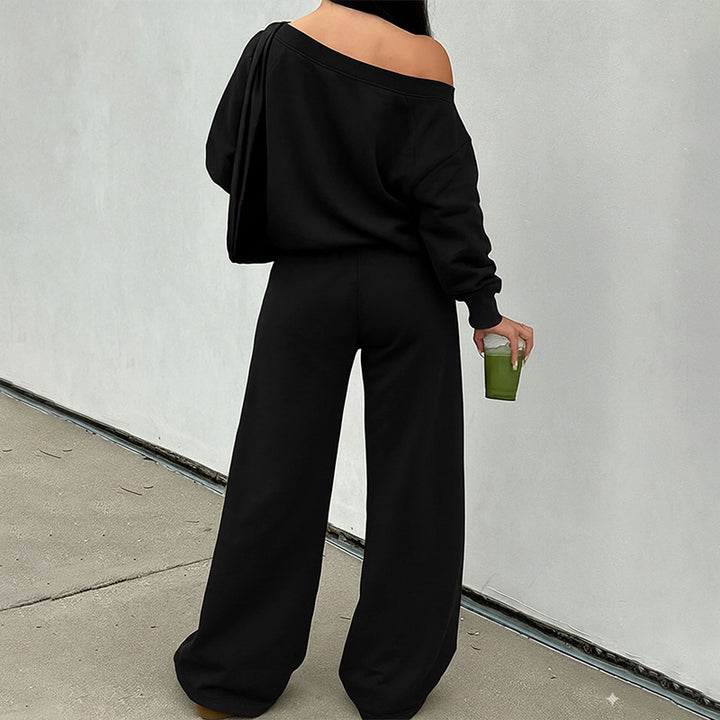 Relax Fit Off Shoulder Pant Outfit