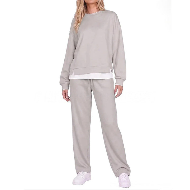 Color Block Sweatshirt Jogger Set