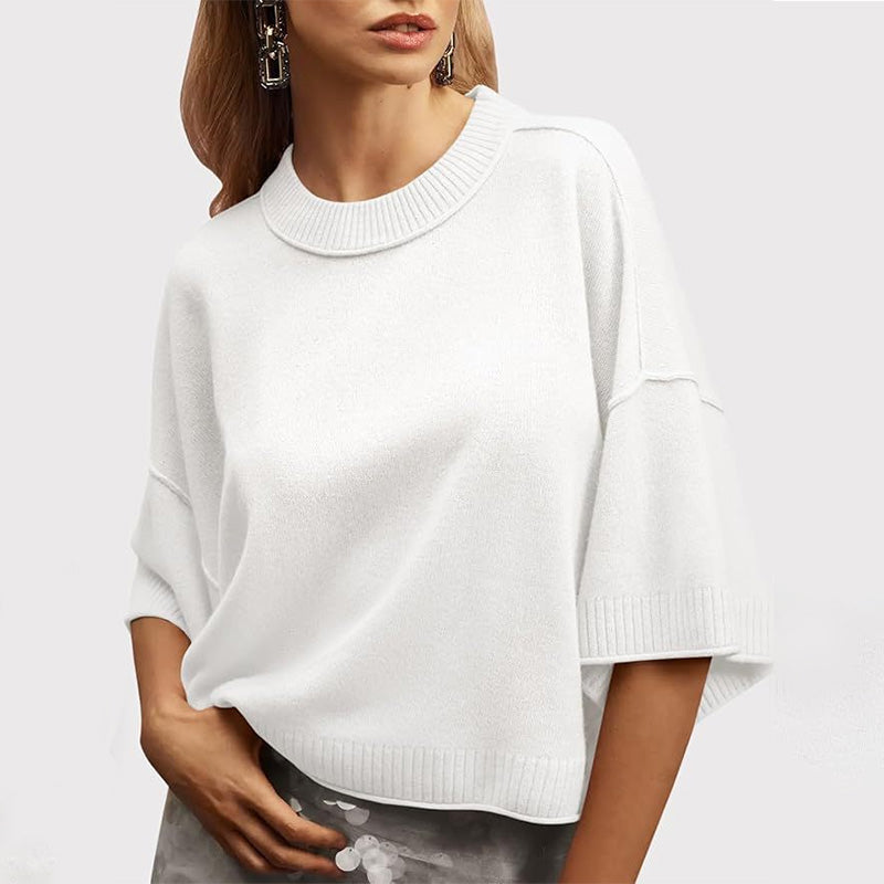 Casual crew neck short sweater