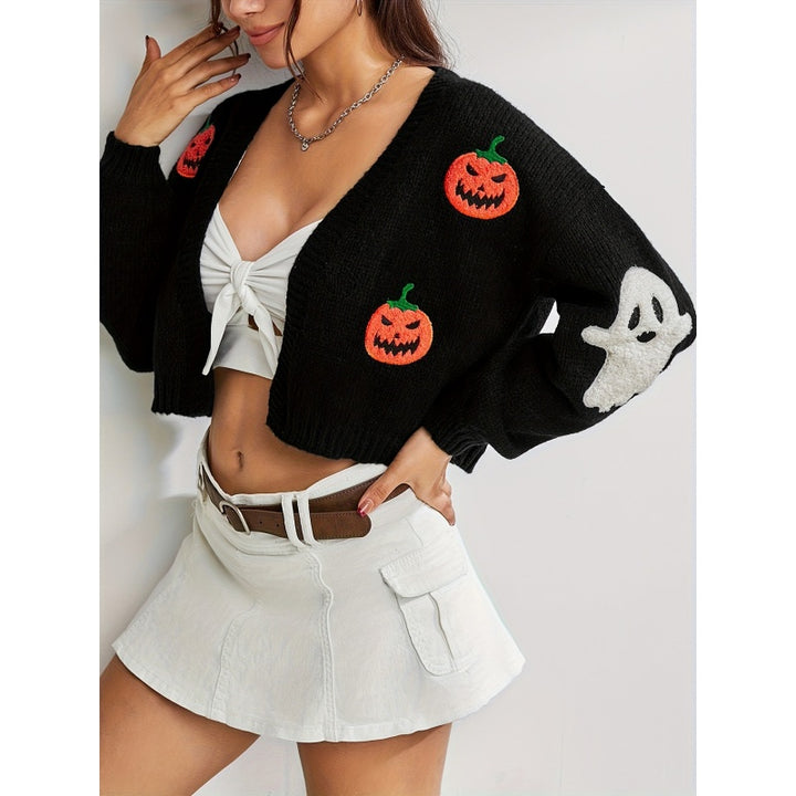 Pumpkin Knit Cardigan Sweater