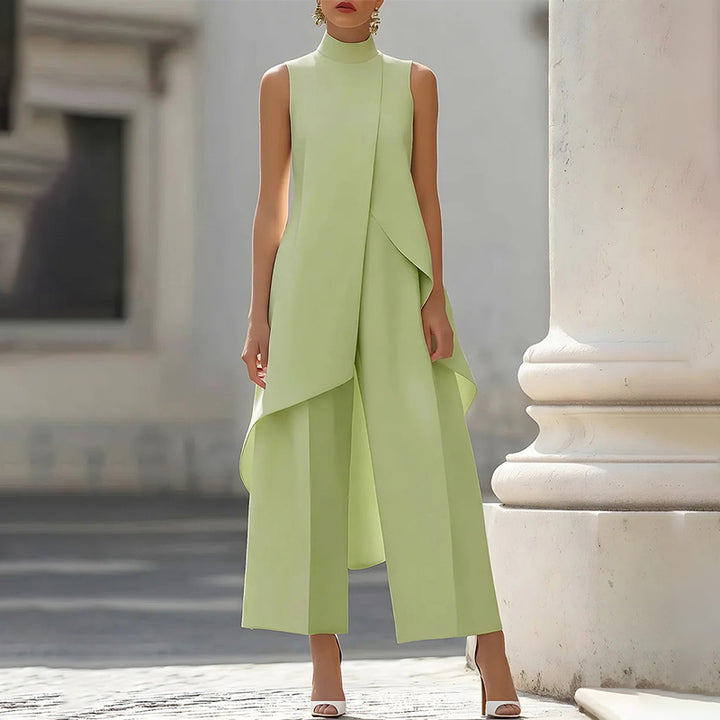 Elegant High Neck Sleeveless Jumpsuit
