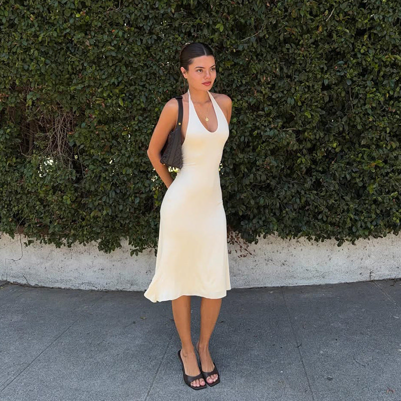 Backless Halter Mermaid Dress