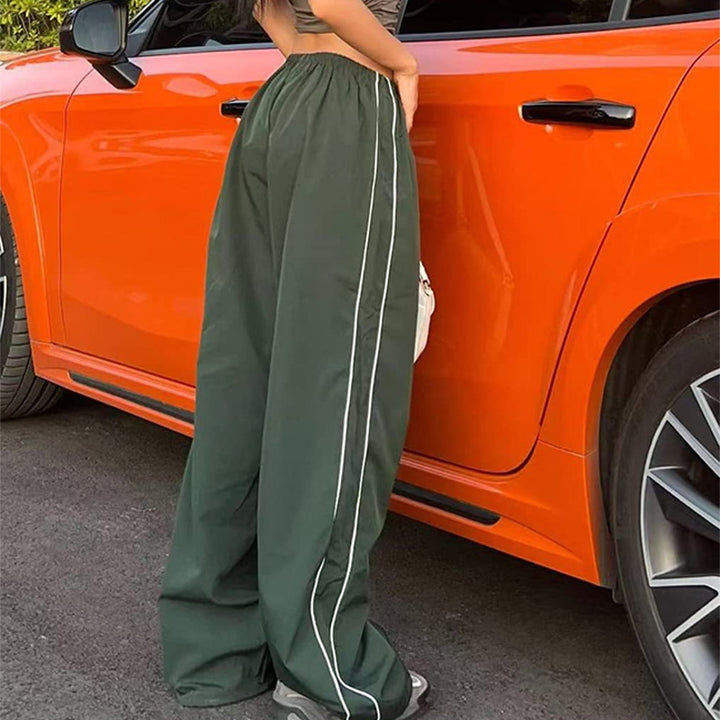 Elastic Waist Side Stripe Trousers