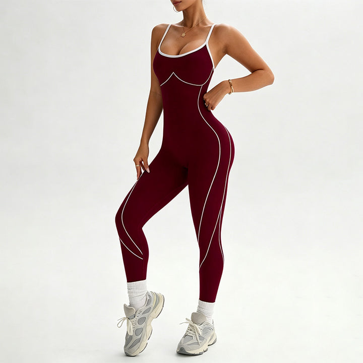 Criss Cross Back Yoga Jumpsuit