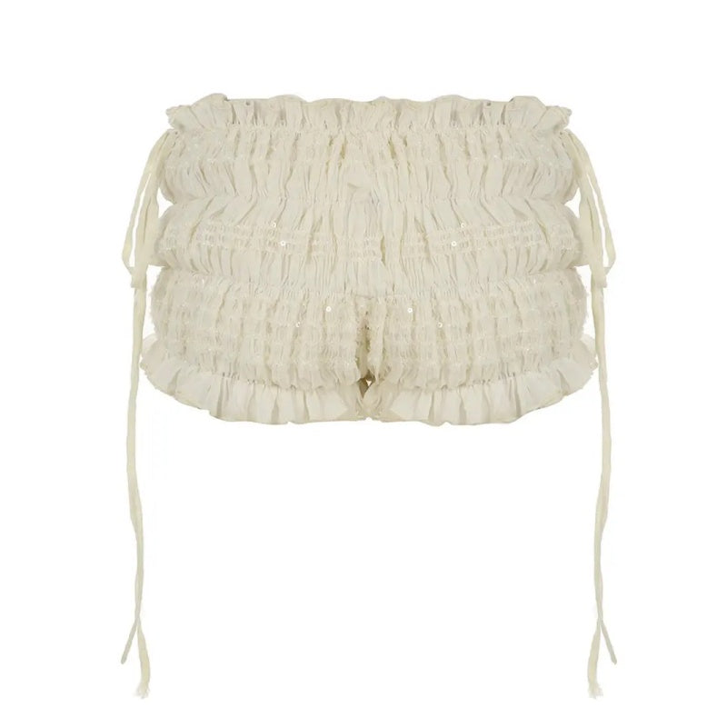 Boho Ruffle Tie Shorts