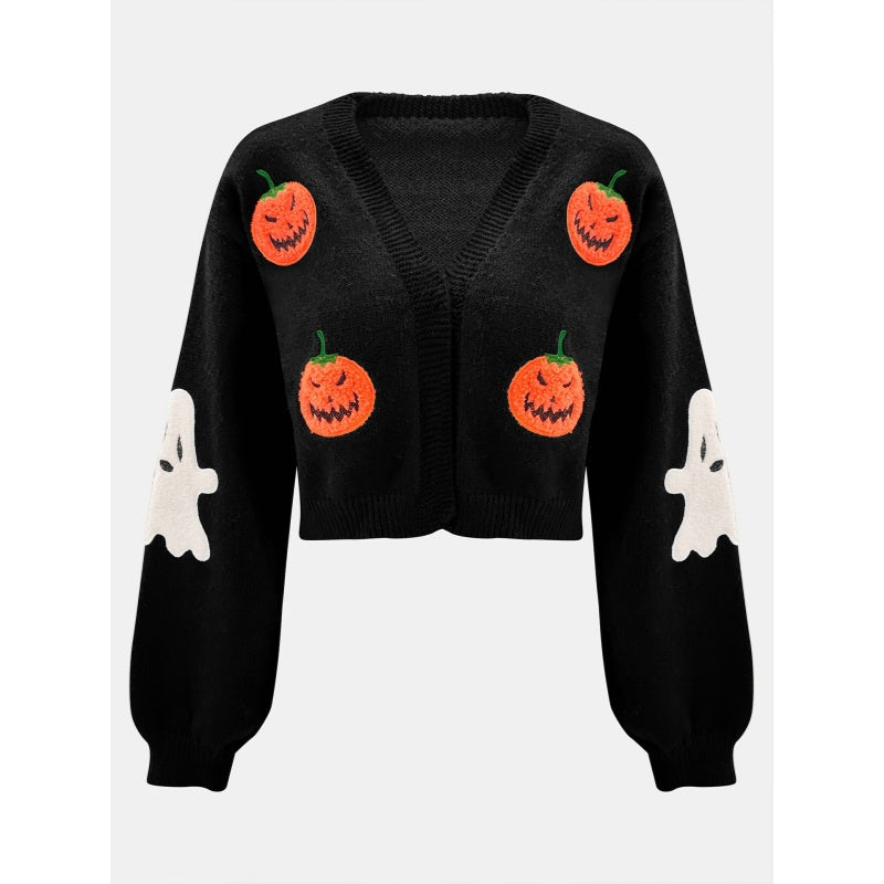 Pumpkin Knit Cardigan Sweater