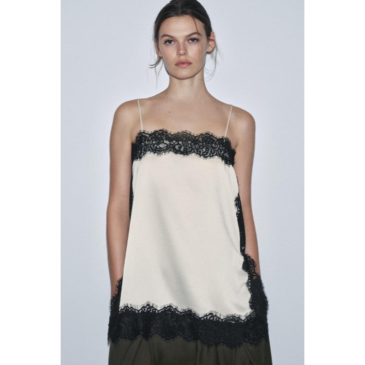 Lace Trim Cami Top