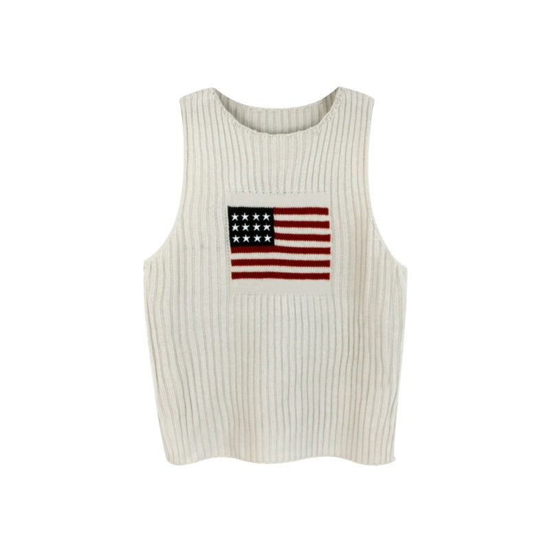 Flag Knit Summer Tank Top