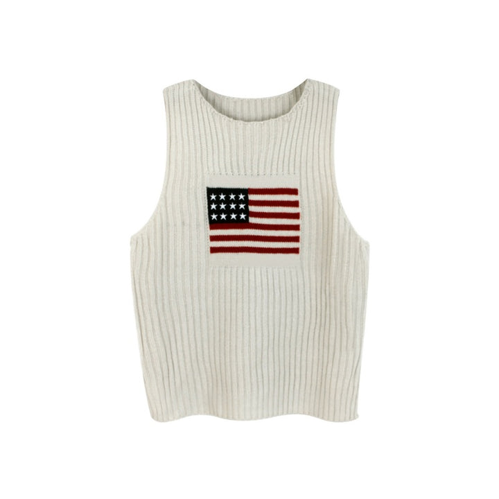Flag Knit Summer Tank Top