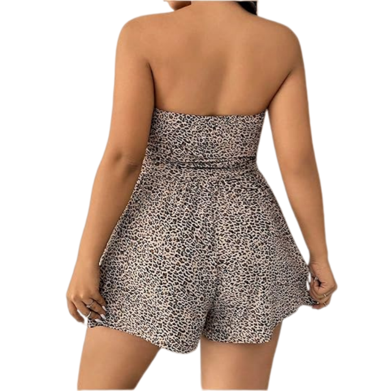 Leopard Off Shoulder Jumpsuit