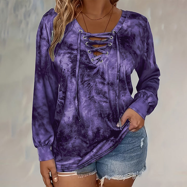 Tie Dye Casual Long Sleeve Top
