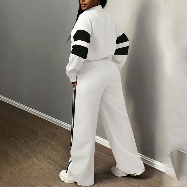 Striped Loose Casual Track Suit Set