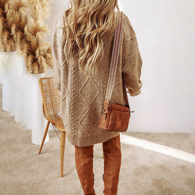 Fashion Long Sleeve Sweater Dress