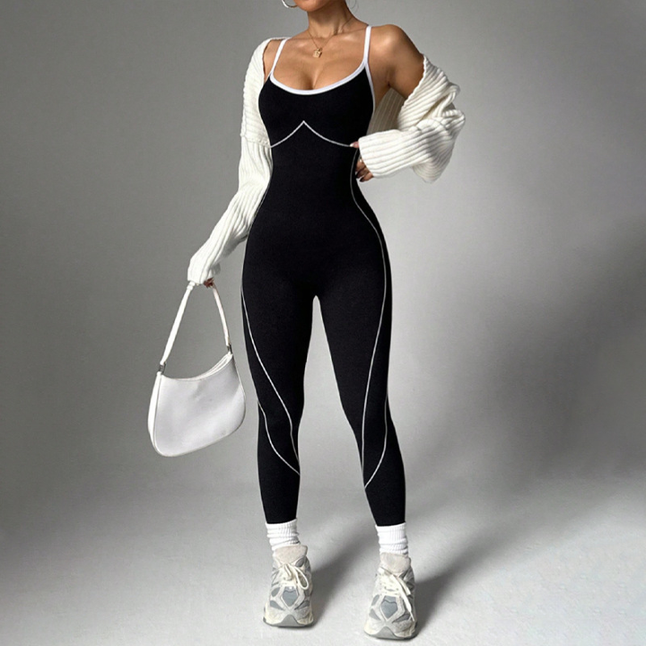 Criss Cross Back Yoga Jumpsuit