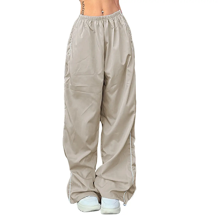 Elastic Waist Side Stripe Trousers