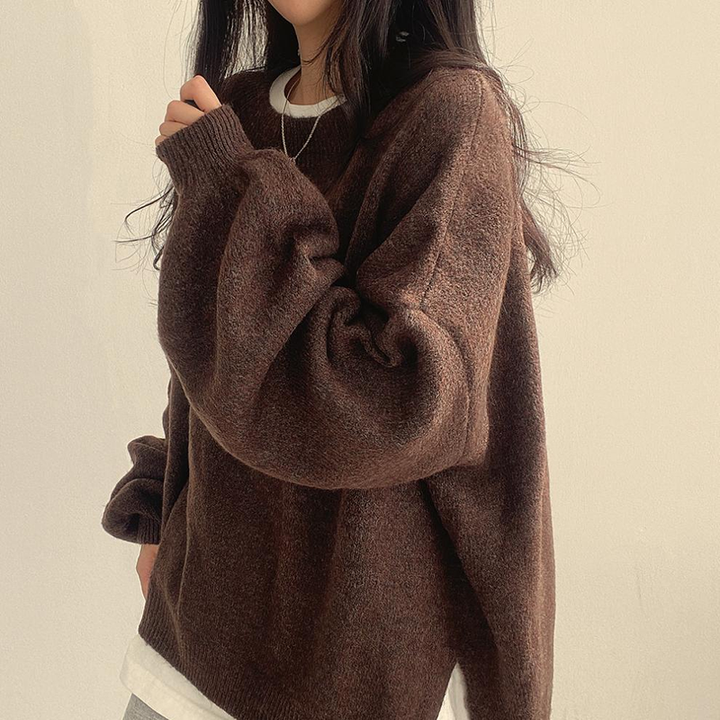 Crew Neck Loose Knit Sweater