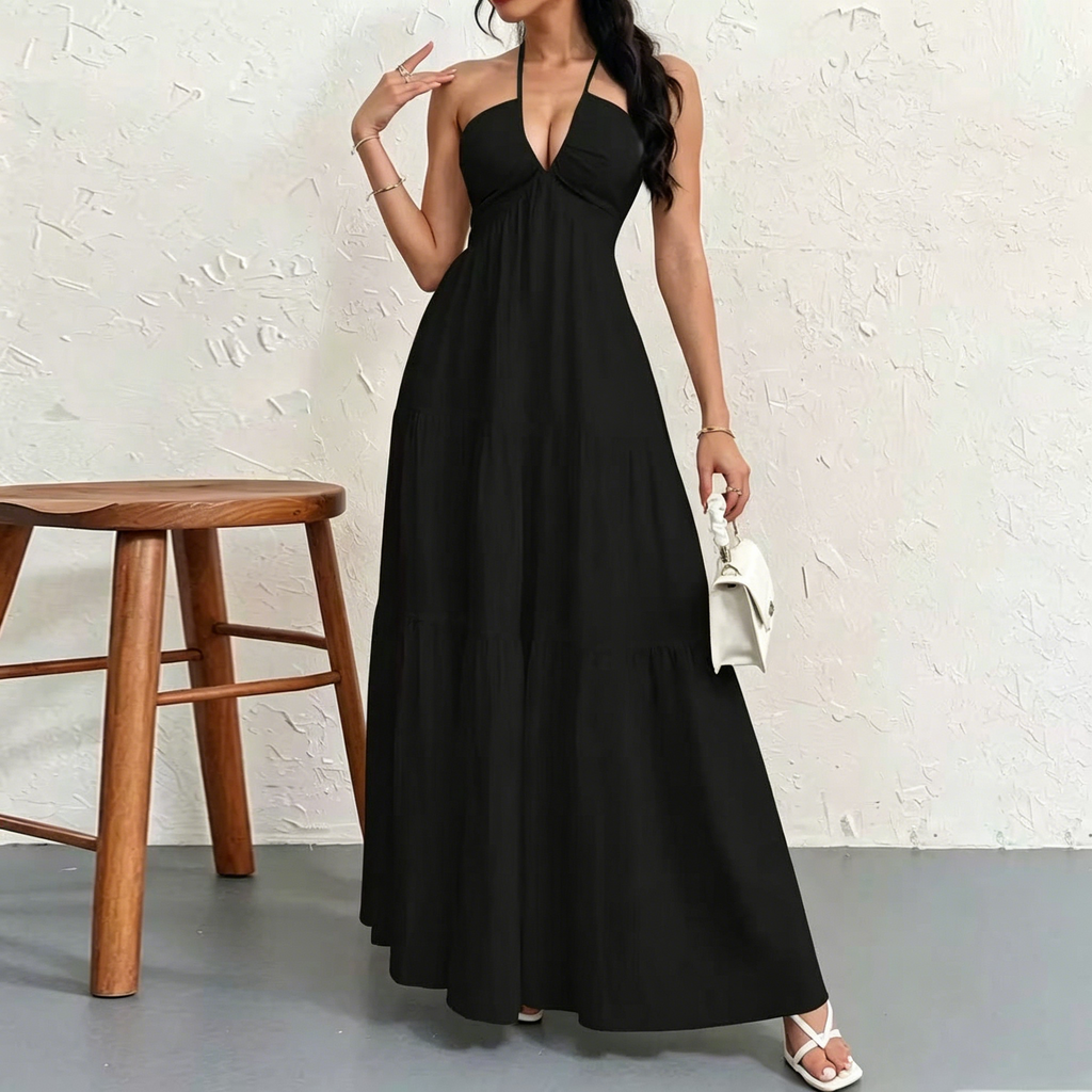 Women's Summer Halter Tie-Up Dress