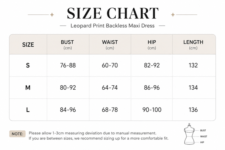 Leopard Print Backless Maxi Dress