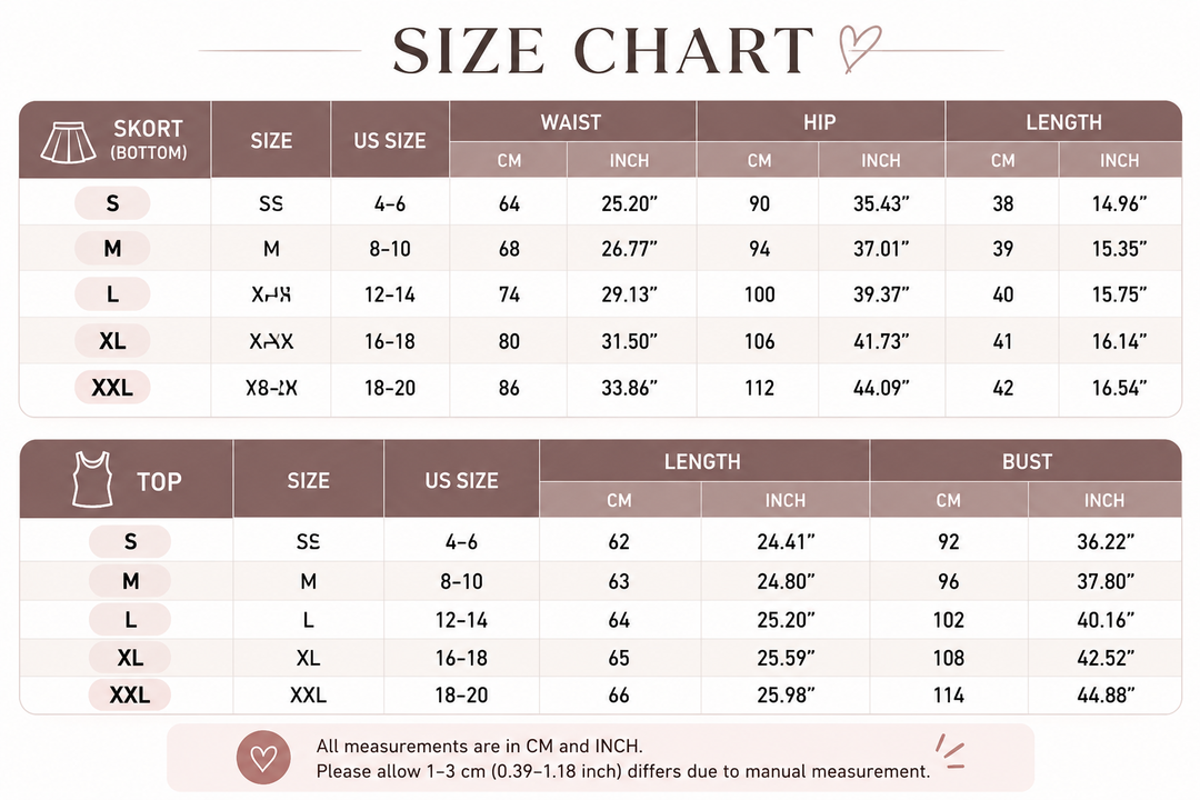 Half Zip Sleeveless Skort Set