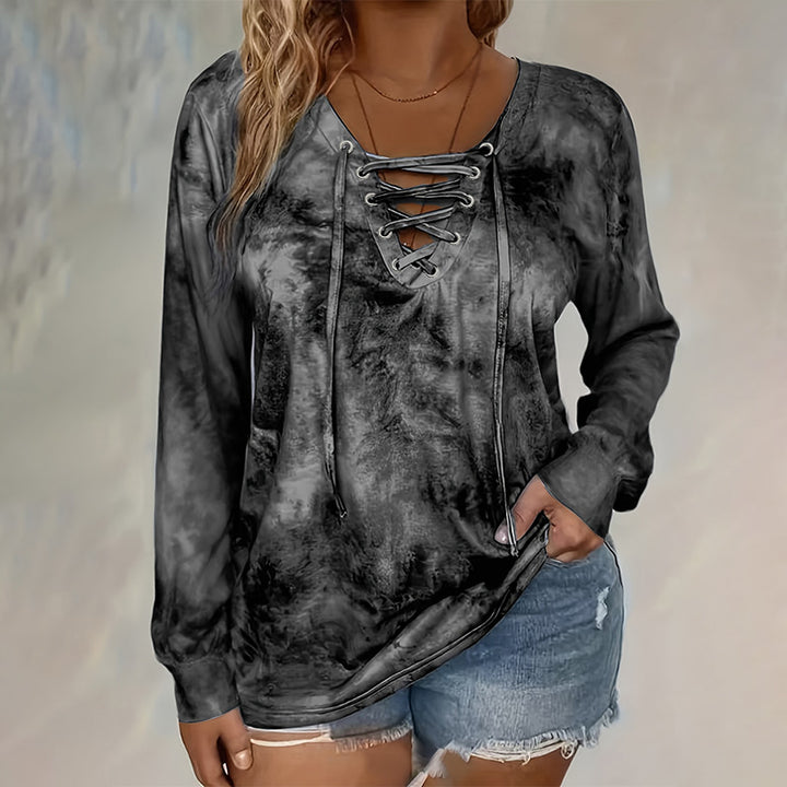 Tie Dye Casual Long Sleeve Top