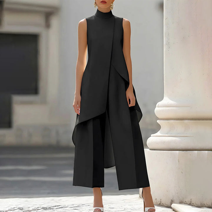 Elegant High Neck Sleeveless Jumpsuit