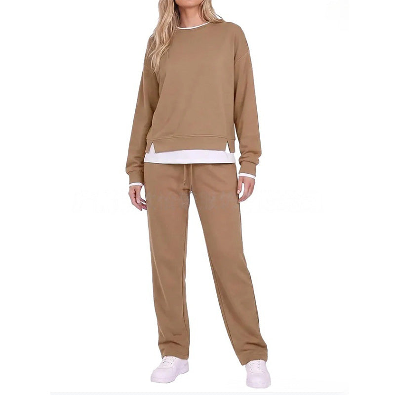 Color Block Sweatshirt Jogger Set