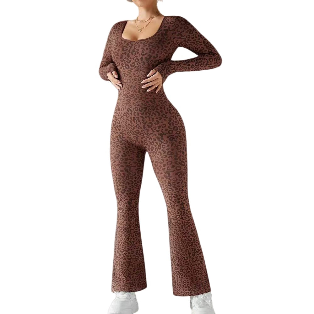 Seamless Cross Back Flare Jumpsuit