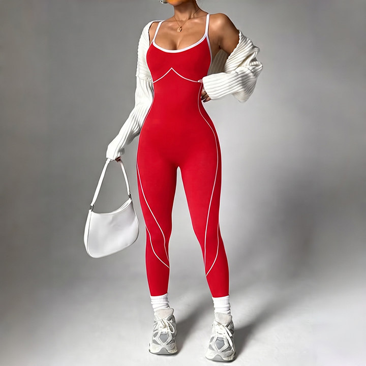 Criss Cross Back Yoga Jumpsuit