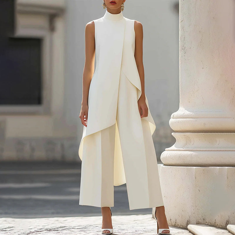 Elegant High Neck Sleeveless Jumpsuit
