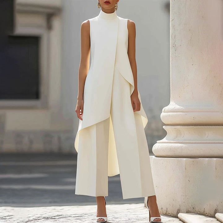 Elegant High Neck Sleeveless Jumpsuit