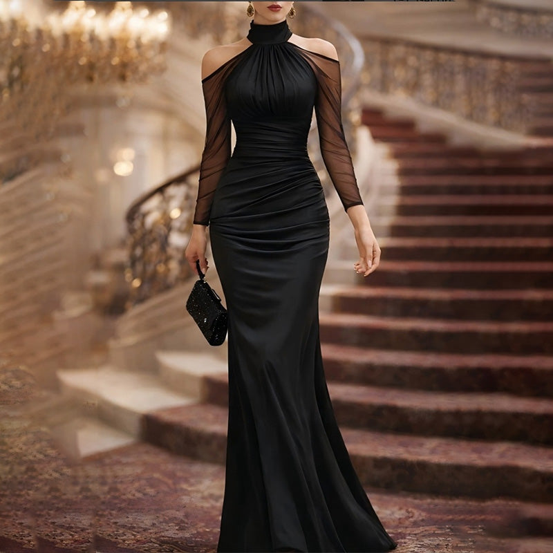 Elegant Halter Neck Evening Dress