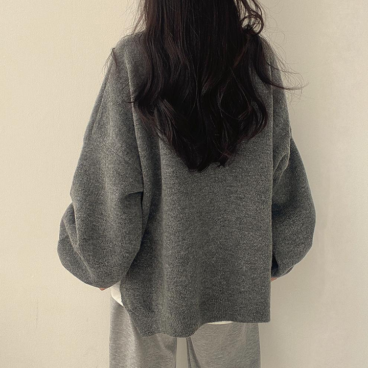 Crew Neck Loose Knit Sweater