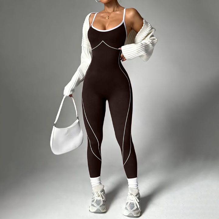 Criss Cross Back Yoga Jumpsuit