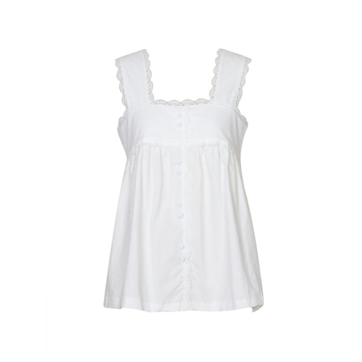 Lace Trim Babydoll Cami Top