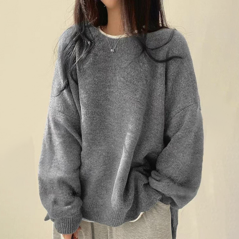 Crew Neck Loose Knit Sweater