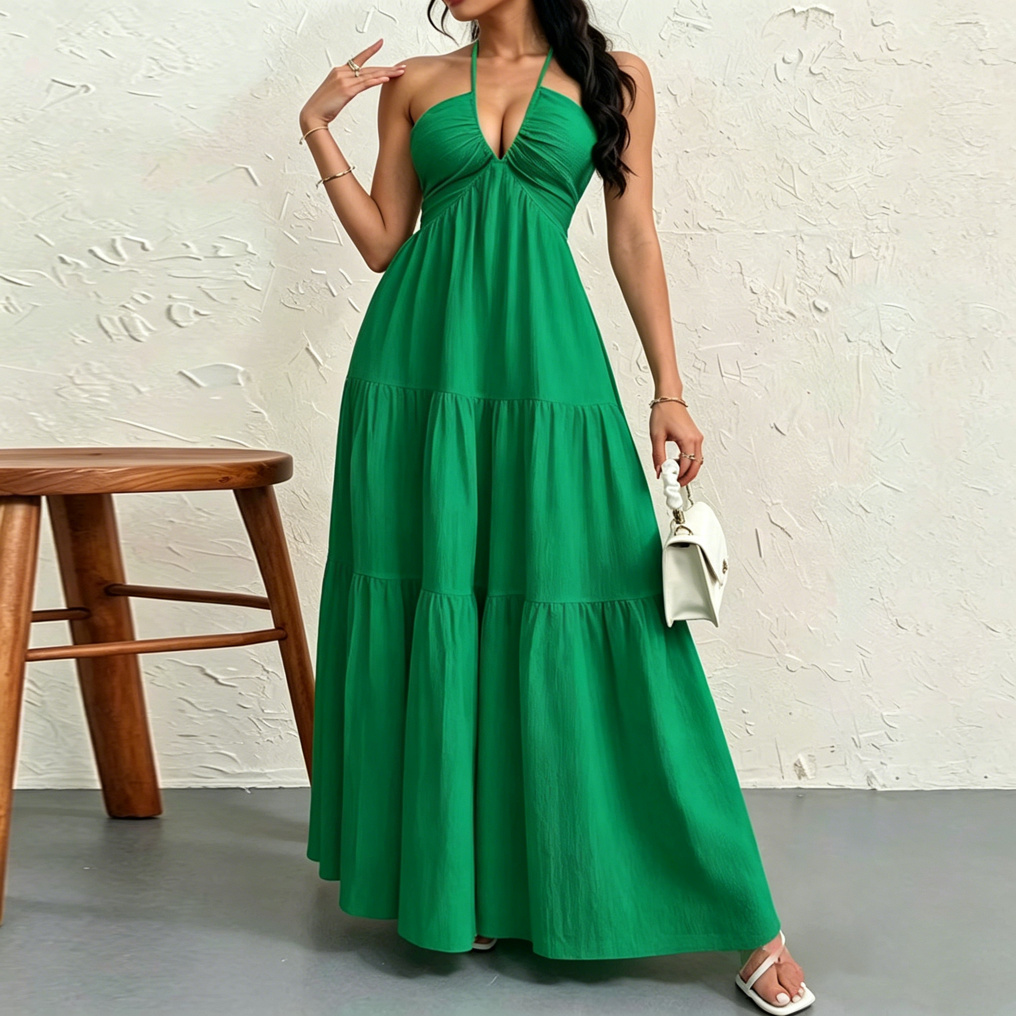 Women's Summer Halter Tie-Up Dress