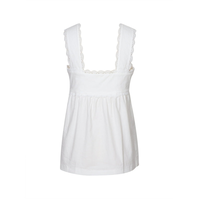 Lace Trim Babydoll Cami Top