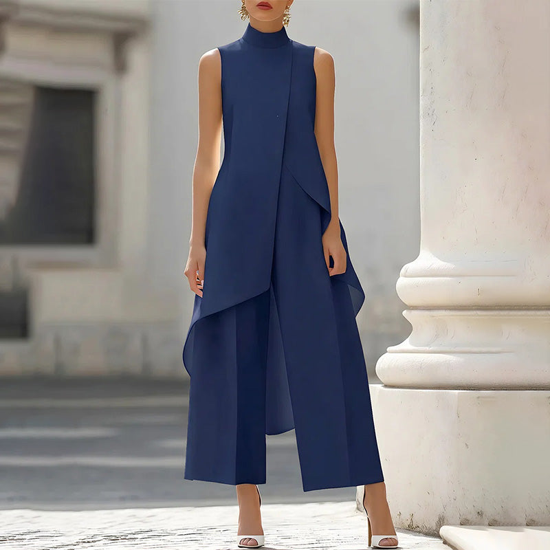 Elegant High Neck Sleeveless Jumpsuit